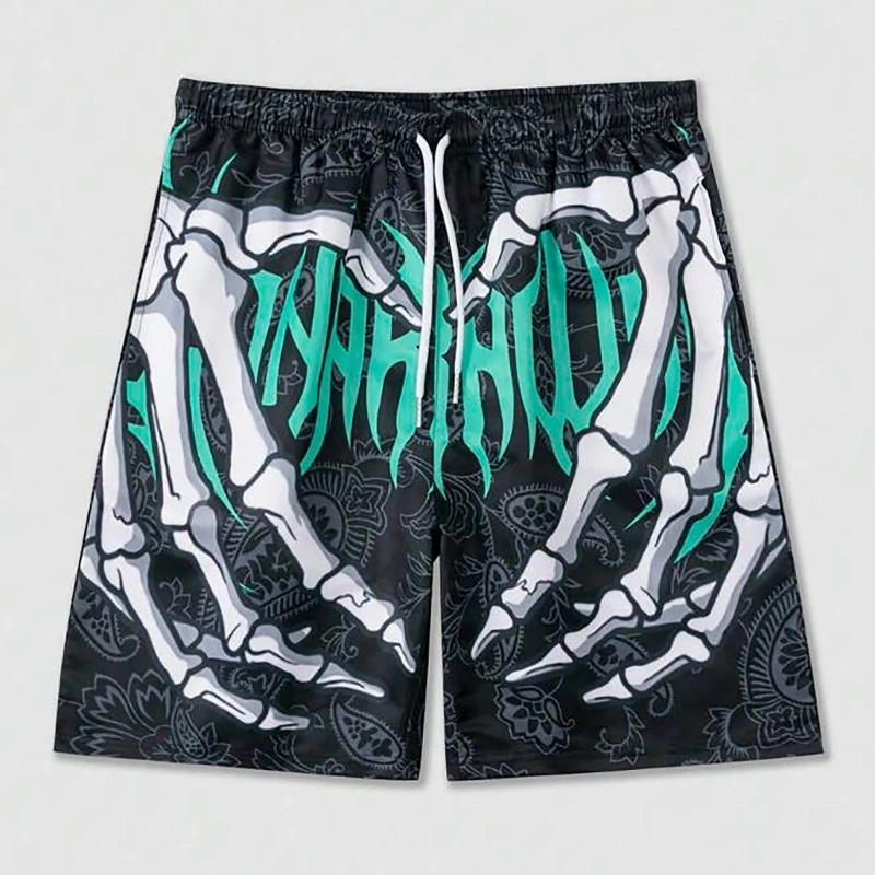 Pantaloncini da Spiaggia Estivi da Uomo Leggeri Traspiranti Stampati in 3D Costumi da Bagno Casual Estivi per Attività all'Aperto