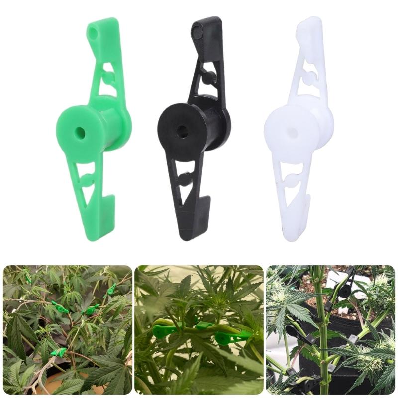 Gardening Training Clips Adjustable Plant Support System for Vine Vegetables 360 Degree Bendable Design Plastic Plant Clips