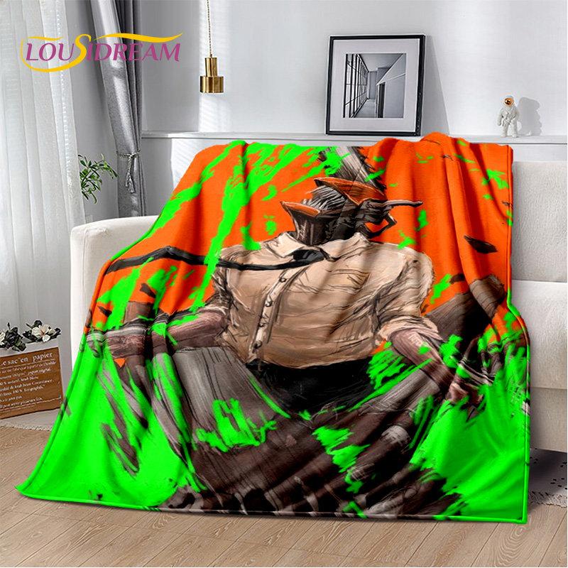 Anime Chainsaw Man Denji Cartoon Soft Plush Blanket,Flannel Blanket Throw Blanket for Living Room Bedroom Bed Sofa Picnic Cover