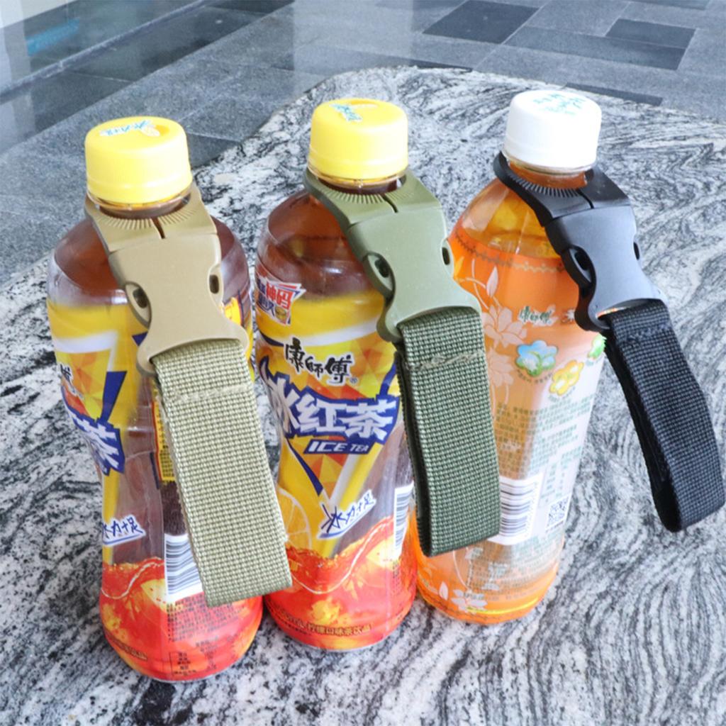 Webbing Buckle Hook Water Bottle Holder Clip Camping Outdoor Security Escape Supplies Nylon Webbing Buckle Carabiner Belt Clip