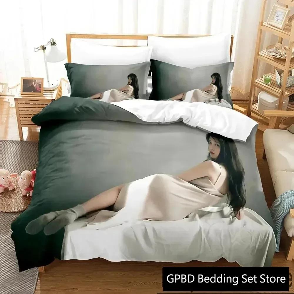 Comforter 3D Print Singer Iu I Ji Eun Bedding Set Bedroom Soft Modern S Comefortable Kids And Comforter (quilt)-EU Single(135*200cm)3pcs