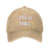 White I Pee In Pools Letter Casual Baseball Cap Trucker Hat Wholesale Outdoor Gym Hip Hop Hats Unisex Women Y2k Funny Caps
