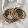 10pcs fashionable and simple hair ties - highly elastic and durable rubber bands - ponytail clips - women's hair accessories