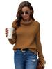 Women's Autumn and Winter Long-sleeved Versatile Knitted Sweater Top Multi-color