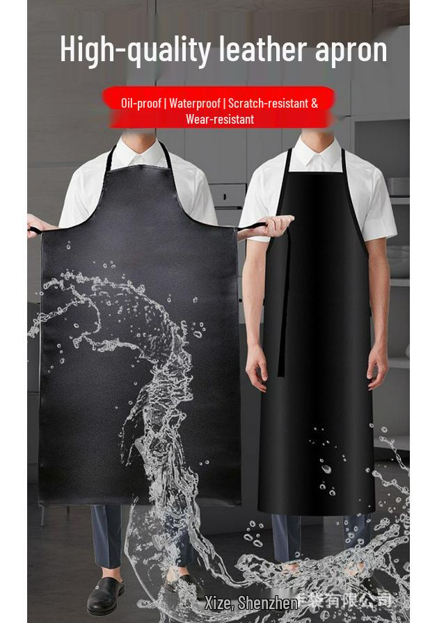 Waterproof PVC Apron with Adjustable Buckle for Women's Kitchen and Catering Use