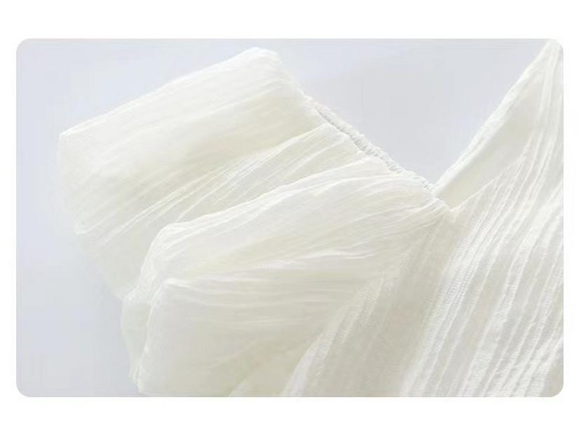 Maternity Off-Shoulder Mid-Length Fairy Dress – Gentle Summer Style, Conceals Belly, Perfect for Moms Not Showing Pregnancy