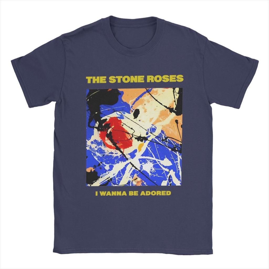 The Stone Roses Band Herren T-Shirt Vintage T-Shirt Kurzarm Rundhals T-Shirts Baumwolle Originalkleidung