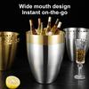 Ice Storage Buckets Stainless Steel Beach Parties Accessories Stainless Steel Texture Suitable for Indoor Celebration
