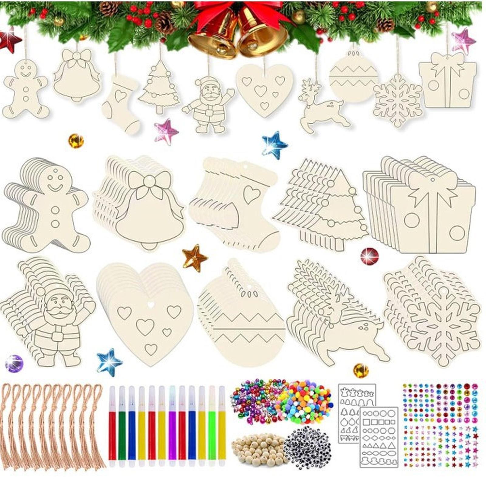 

Wooden Christmas DIY Craft Kit Kids Painting Tree & one size