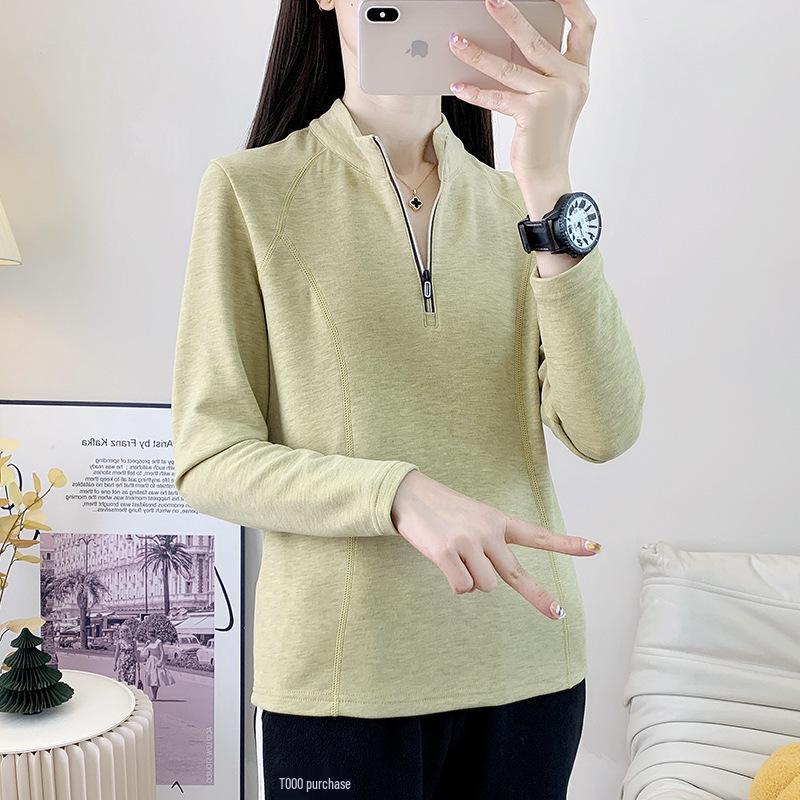 Women's Quick-Dry Fleece Stand Collar Long-Sleeve Pullover Hoodie