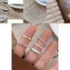 Exquisite Heart Ring For Women Adjustable Open Design Trendy Korean Style Fashion Jewelry