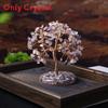 Natural Crystal Wealth Tree Home Decor With Rainbow Colors For Living Room Display
