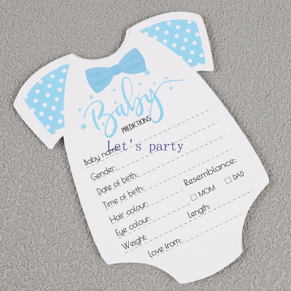 10 Sheets Gender Reveal Theme Party Predicitions Advice Game Card for Baby Shower Boy Girl 1st Birthday Party Decoration