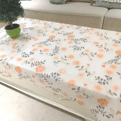 EVA Rectangular Dining Table Coffee Table Cloth Anti Scalding Tabletop Protect Cloth Household Plastic Printed Soft Table Sheets