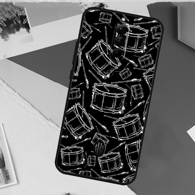 Musical Drum Drumsticks Drummers Case For ZTE Nubia Red Magic 11 10 9 8 8S 9S 10S Pro Plus 6 7 6S 7S Pro 5G 6R 10 Air Cover