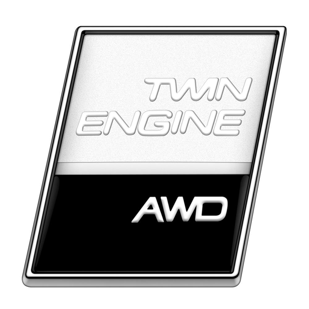 Dual Engine AWD Badge Sticker Luggage Sticker for VOLVO XC90 V90 S90 EM90 XC70 S80 S40 XC60 S60 V60 XC40 S40 Volvo