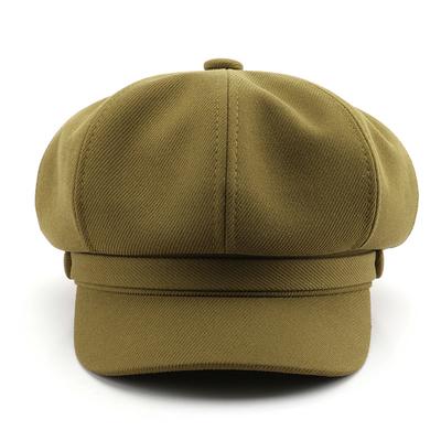 Octagonal Hat Personality Spring and Autumn Solid Color Light Board Painter Hat Outdoor Travel Cold and Warm Beret