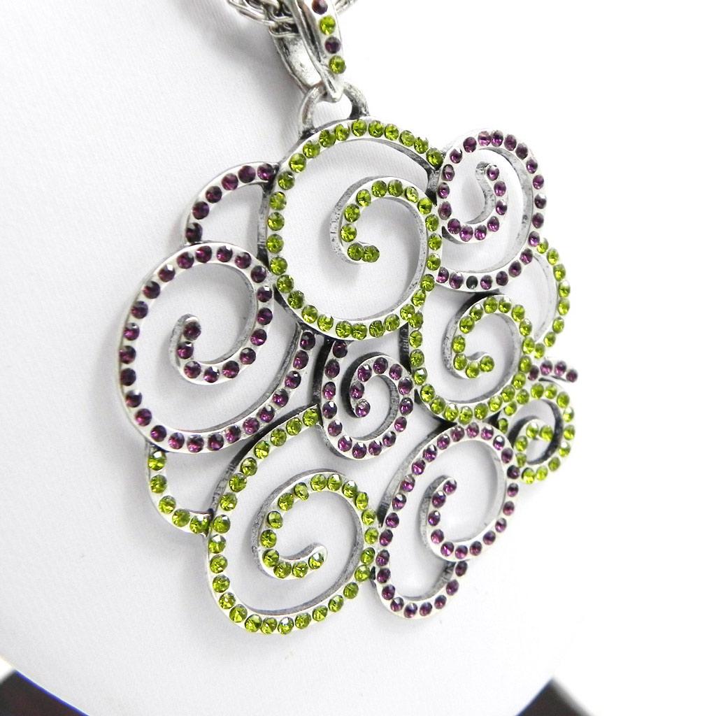 NOA [G8319] - Collier Créateur 'Sissi' violet vert