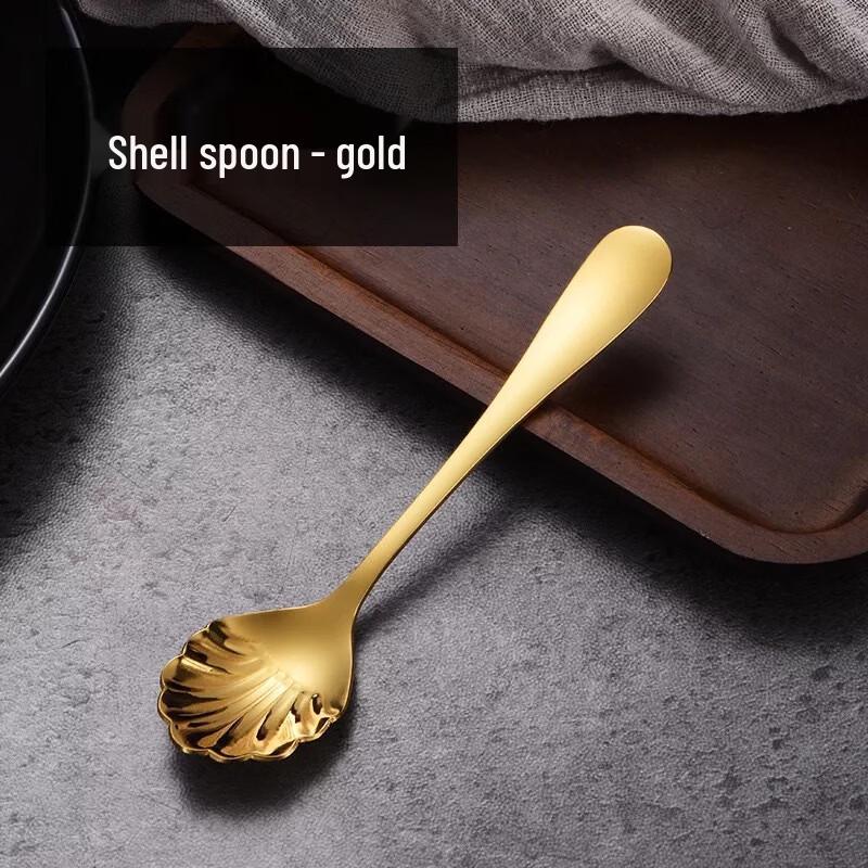 Десертные ложки Utoo Golden Shell