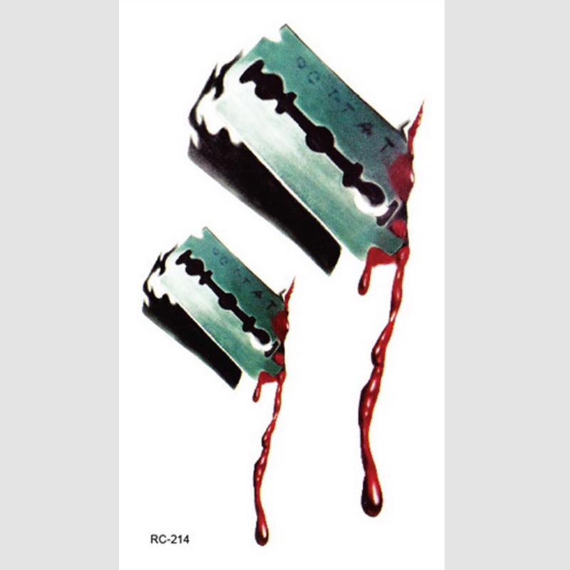 Halloween Temporary Horror Surgery Wound Scar Tattoo Stickers