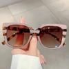 New Ins Popular Square Sunglasses Women Men Brand Designer Vintage Oversized Graident Sun Glasses for Women Outdoor Shades