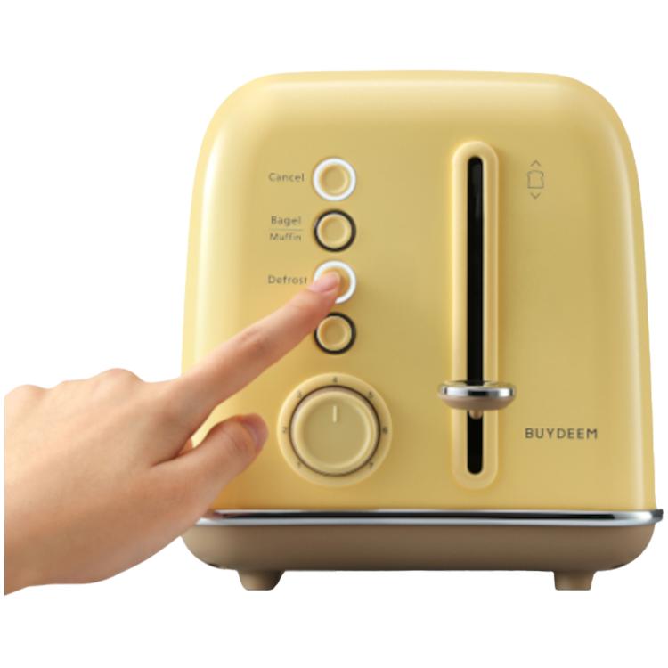 BUYDEEM Dvouplátkový toustovač, Model DT620E, Mellow Yellow, EU