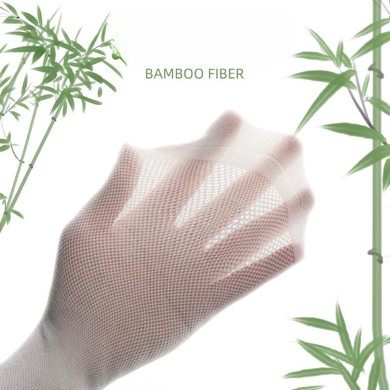 Socks Men's Summer Short Socks Thin Mesh Antibacterial Socks Anti-odour Breathable Solid Colour Shallow Mouth Bamboo Fibre Boat Socks