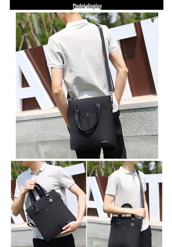 Men's Oxford Cloth Briefcase Crossbody Shoulder Bag Gift and Document Holder