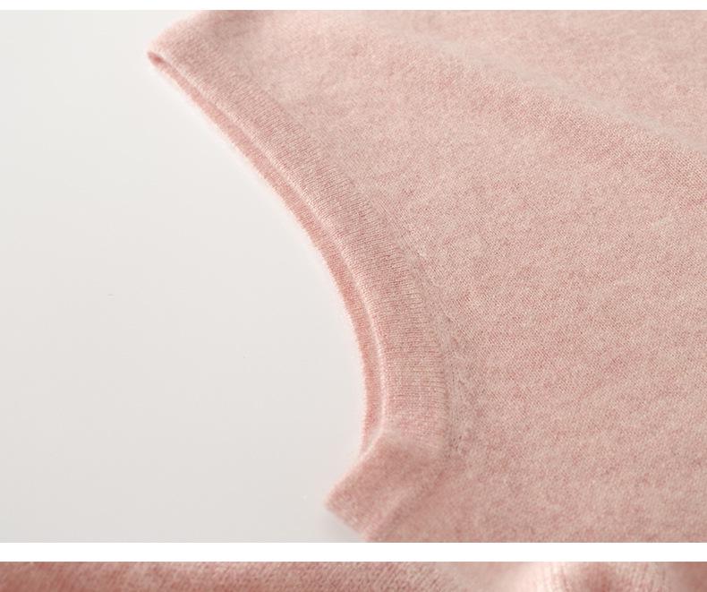 Autumn/Winter Cashmere Color Block Sleeveless Knit Vest