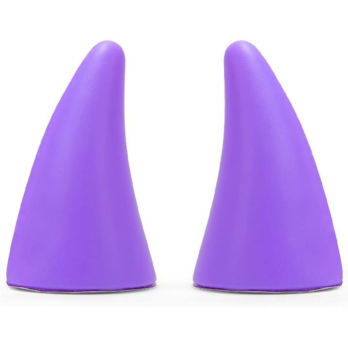 YGMONER Car 3D Devil Horns Sticker (Easy To Find Car In The Parking Lot) Halloween Car Roof Decor Elasticity Foam Bull Horns (Fashion Purple)