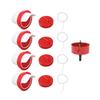 4Pcs Gravity Chicken Feeder Rainproof Auto Feed Poultry Feeder Port for Bucket Trough