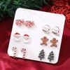 Christmas Stud Earring Set: Reindeer, Santa Claus, Bell & Cartoon Characters
