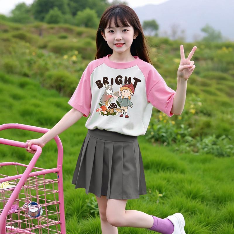 Girls' Pleated Skirts, Half Skirts, Spring and Autumn Children's Jk Short Skirts