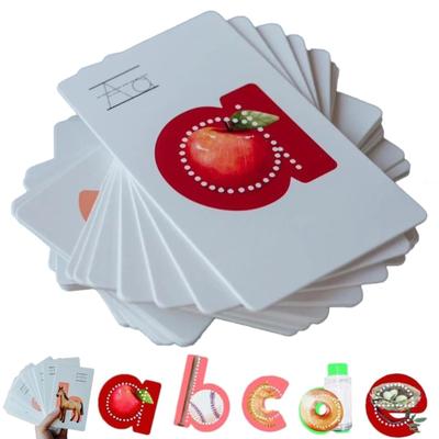 Kartičky pro rané učení Flash Cards Letter Montessori Abeced Cards Vzdělávací aktivity pro batolata