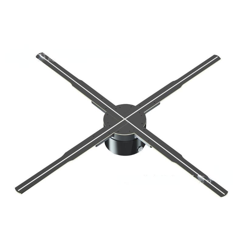 48W Wifi 3D Display Aerial Imaging LED Logo Holographic Light 3D Fan Wall Mounted Advertising Machine Holographic Projector
