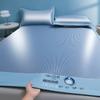 Foldable Washable Summer Ice Silk Cooling Mat Non-Slip Breathable Bed Pad with Pillowcases for Home Dormitory Daily Sleeping