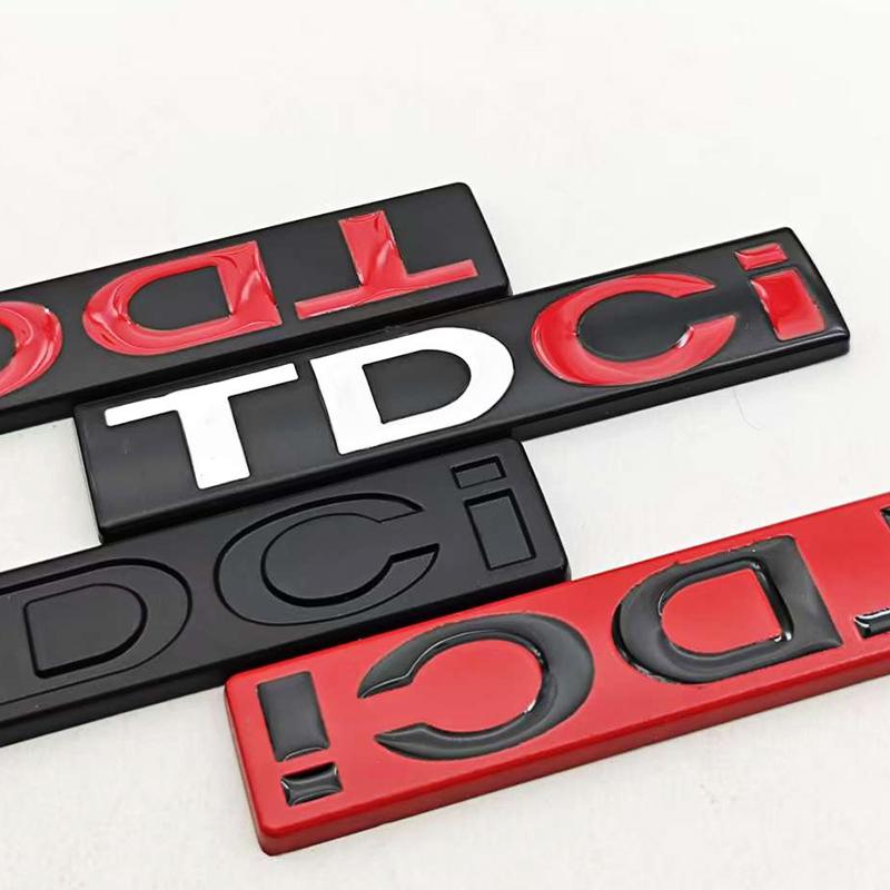 3D Metal Car Styling Logo TDCI Badge Sticker Rear Trunk Emblem Fender Side Decals For Frod Focus Mondeo Fiesta Kuga Accessories