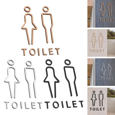 2 Stuks Toiletborden Man Vrouw Plaquette Decor Geen Boren Hotel WC Bord