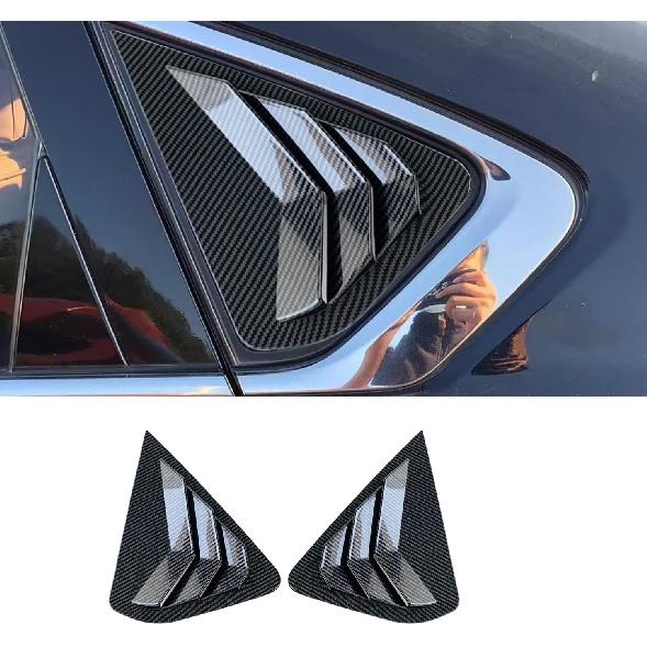 Window Louvers Fits for Nissan Altima 2013-2018 Accessories Rear Side Window Louvers Windshield Sun Shade Cover Auto Exterior Decoration Trim Carbon Fiber