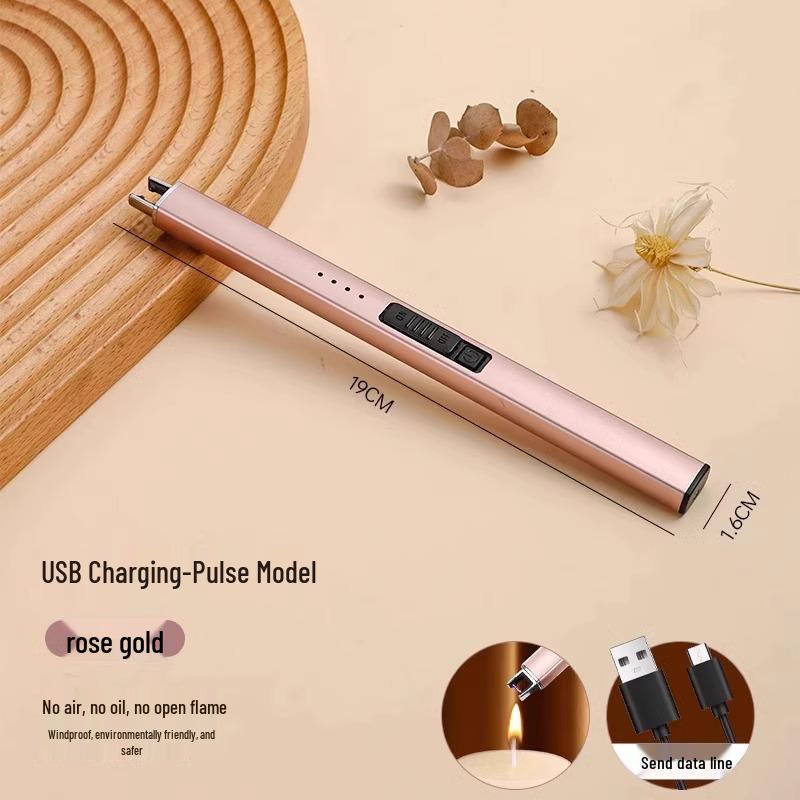 Aroma Candle Lighter: Rechargeable Electric Long-Handle Igniter for Incense & Fireworks.