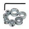 7 Piece Hole Depth Regulator Collars Stopper For Drill Bits High Durability Carbon Steel Construction 3mm To 12mm Sizes