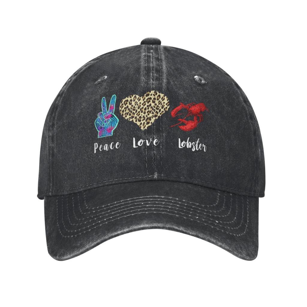 Vintage Lobster Ocean Life Baseball Cap Distressed Denim Washed Headwear Unisex Women Outdoor Activities Adjustable Fit Caps Hat