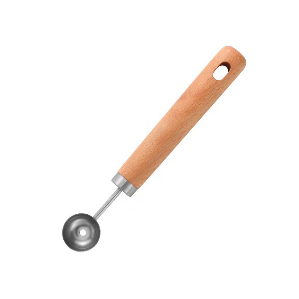 

Резак для арбуза, деревянная ручка, матовая ручная сменная многоразовая моющаяся бытовая кухонная ложка для фруктов, аксессуары