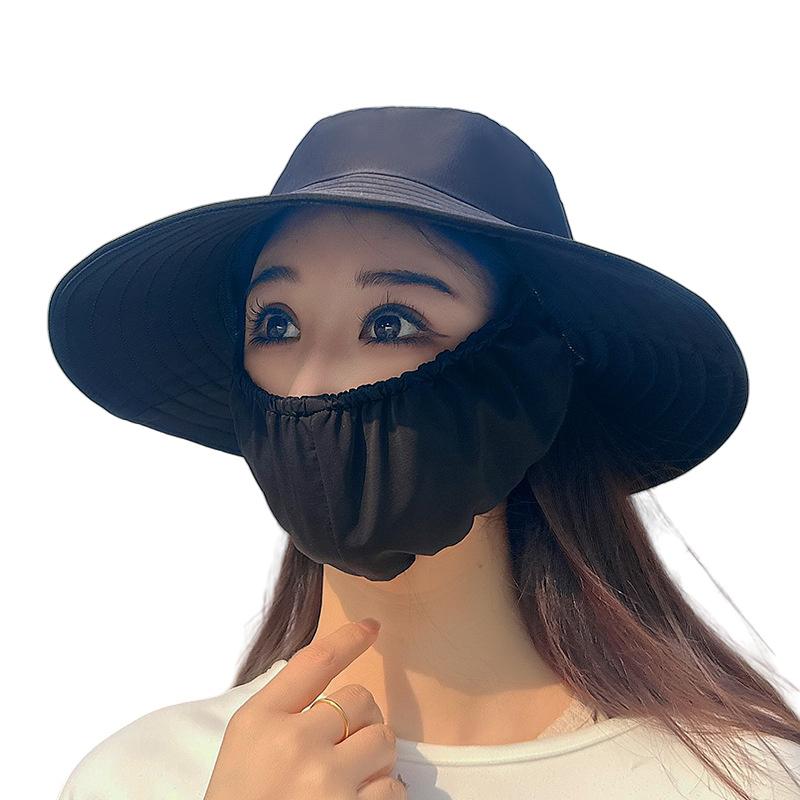 1 Piece Four Seasons Dust Mask Hat Sunscreen Hat Unisex Bucket Hat Agricultural Work Hat Gift With Mask Wide Brim Fisherman Hat