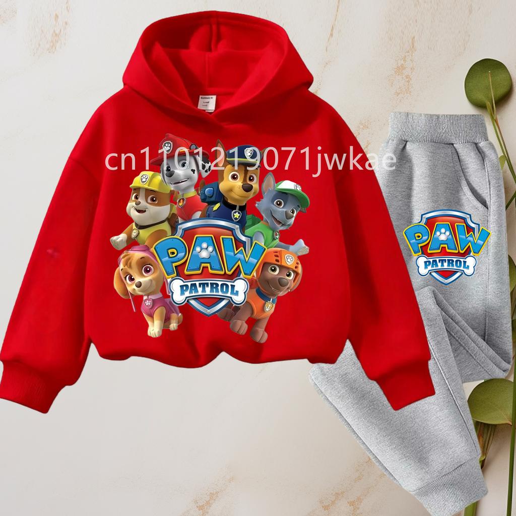 TZWY2026 Spring Autumn Children's Clothing Set Boys Thin Sweatshirt and Sweatpant Two Piece Suit PAW Patrol Kids Tracksuit Sweatsuit
