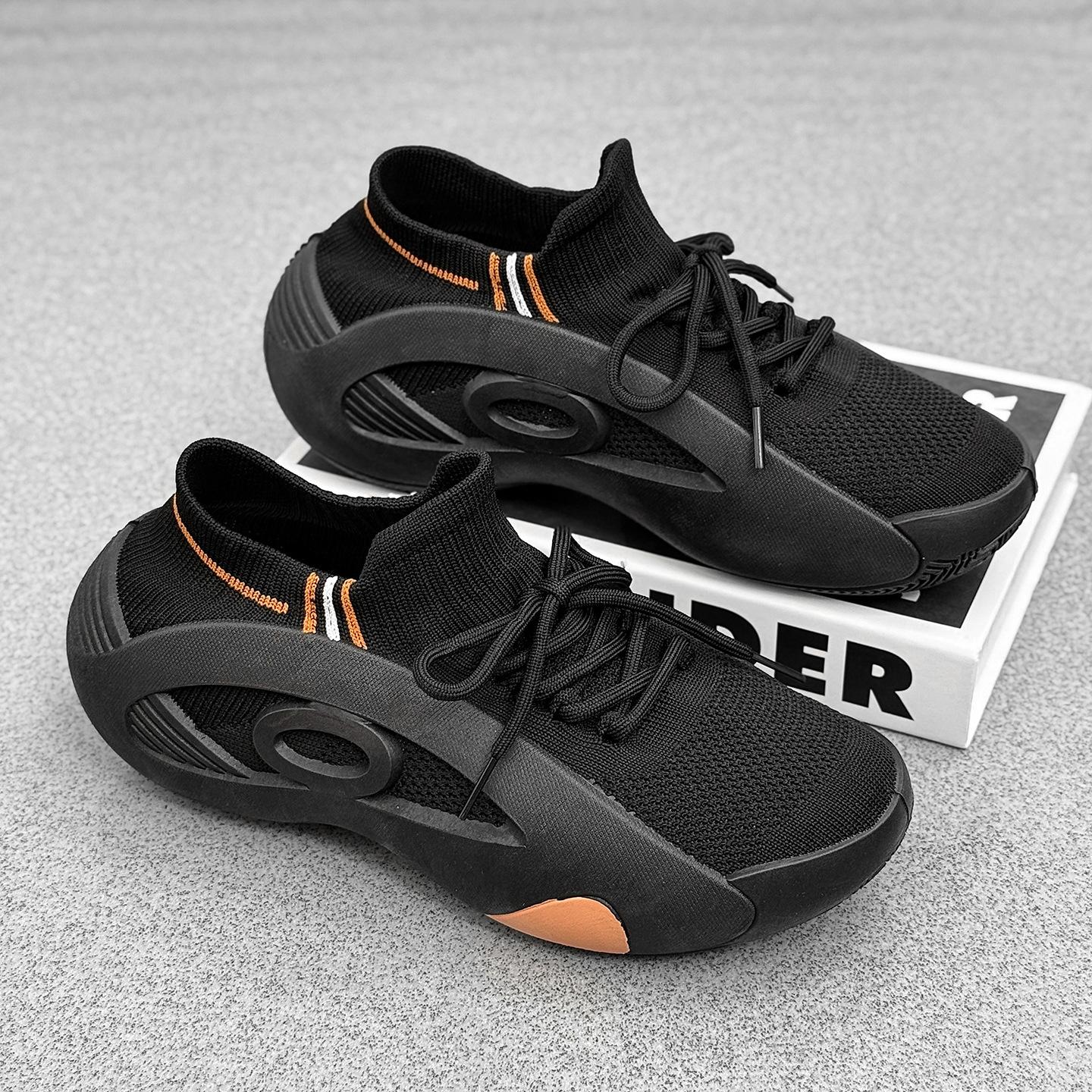 

Новая летняя мужская обувь, трендовая универсальная сетчатая дышащая обувь на толстой подошве, молодежная беговая спортивная повседневная обувь 39