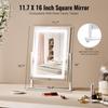 Lighted Makeup Mirror 3 Color Vanity with 5X Magnification 16.1x11.8 in