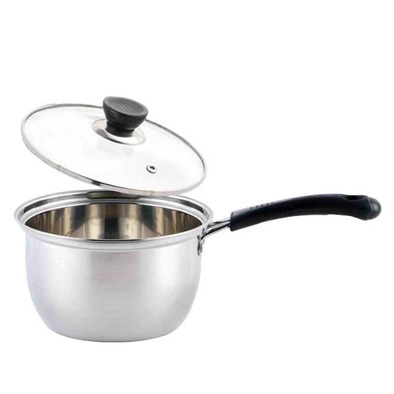 18cm Korean Style 201 Stainless Steel Milk Pot with Steamer