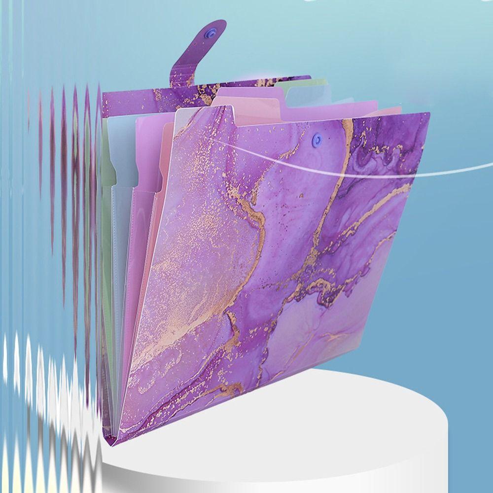 Paintings Collection Book File Folder Multi Layered Document Binder Contract Clamp Data File Bag