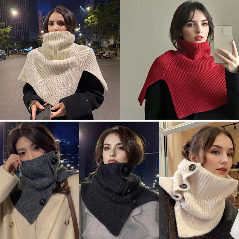 1PC Scarf Versatile Clothing Accessories Minimalist Style Solid Color Elegant Shawl Classic High Neck Design Exquisite Multi-color